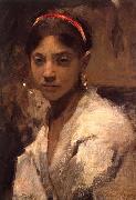 John Singer Sargent Head of a Capri Girl Sweden oil painting artist
